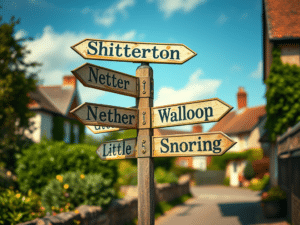 Odd and wonderful place names sign