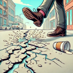 Pavement Cracks and the Geometry of Regret