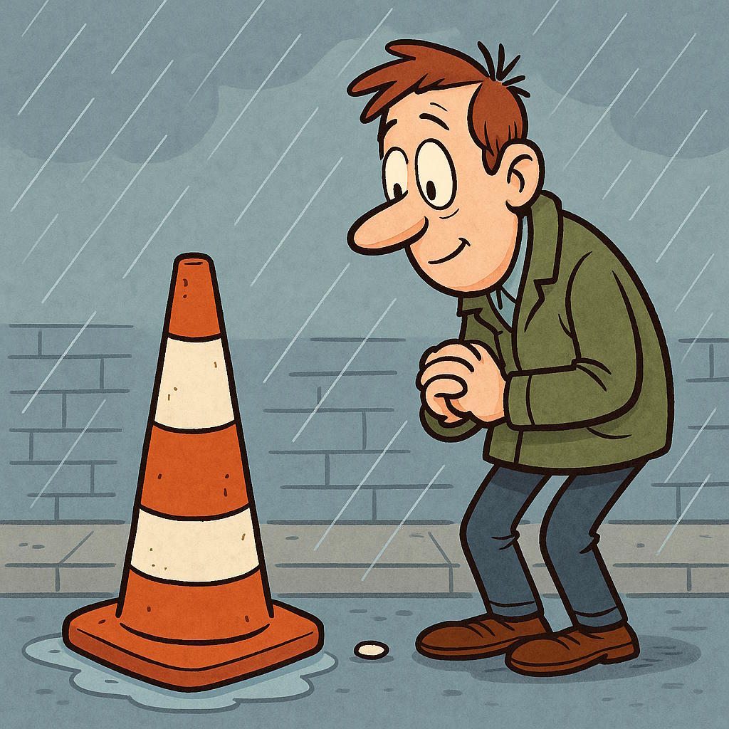 The Day I Tried to Befriend a Traffic Cone